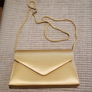 Valerie Stevens Gold Satin Purse NWOT